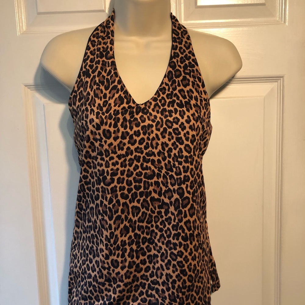 VENUS Animal Print Halter Blouse